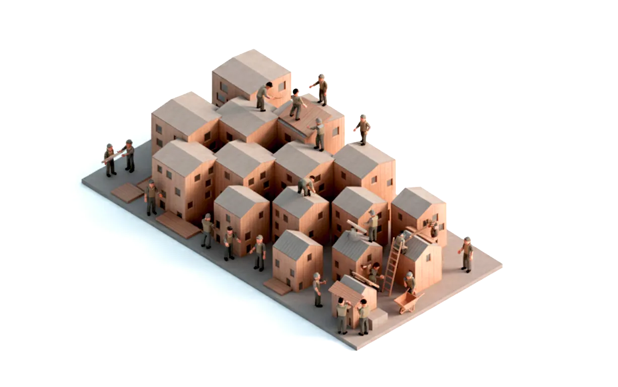 Professional reviewing architectural plans